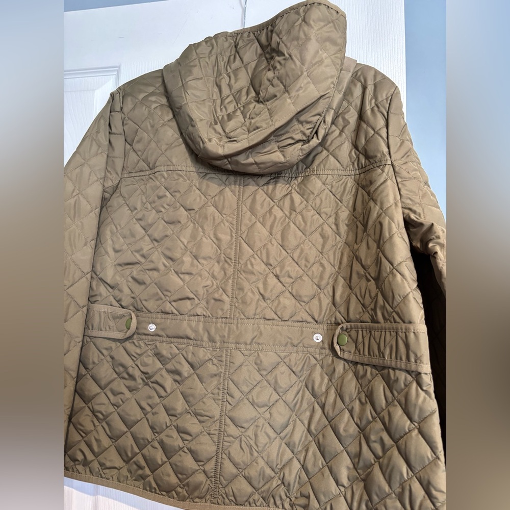 J. Crew Women’s Packable Olive Green Quilted Field Jacket - Picture 6 of 8